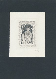 Mark Severin (1906 – 1987) - Sfinga, ex libris a-ker-lindsay