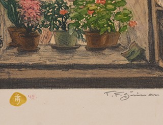 Tavík František Šimon (1877 - 1942) - Hradčany z okna Malostranského domu