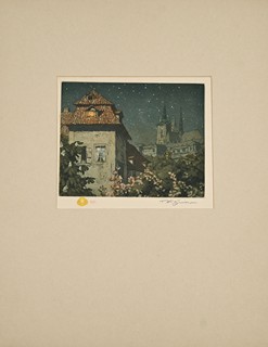 Tavík František Šimon (1877 - 1942) - Hradčany v noci