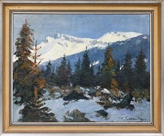 Karol Sovánka (1893 - 1961) - Horská krajina v zimě