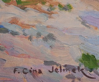 František Cína Jelínek (1882 - 1961) - Letní krajina s hradem