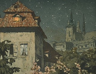 Tavík František Šimon (1877 - 1942) - Hradčany v noci