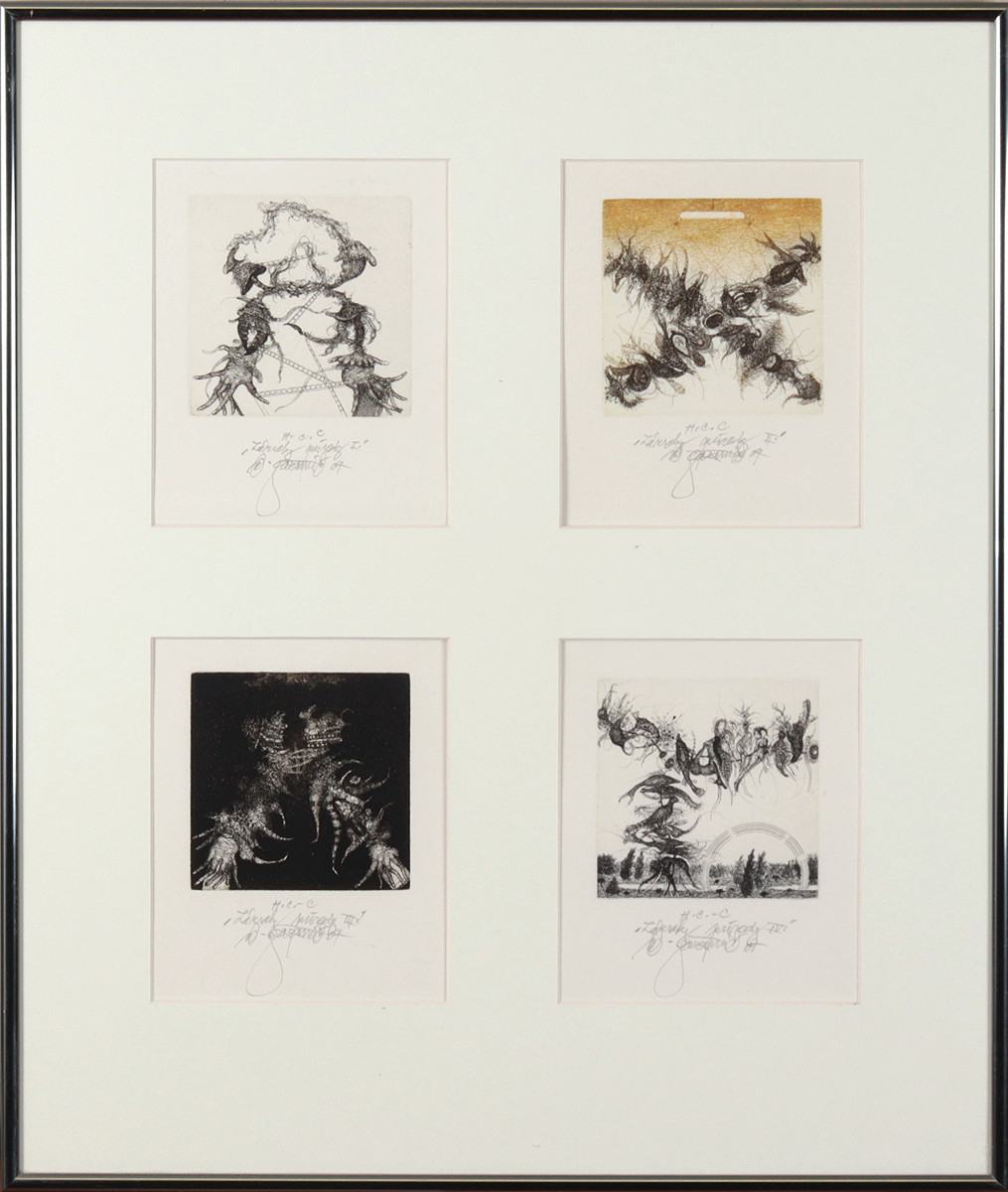 Vladimír Gažovič (1939-) - Konvolut čtyř grafik