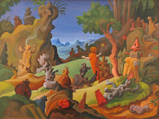 Michal Tomek (1951-) - Krajina se sochami