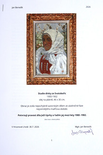 Joža Uprka (1861 - 1940) - Studie dívky ze Svatobořic