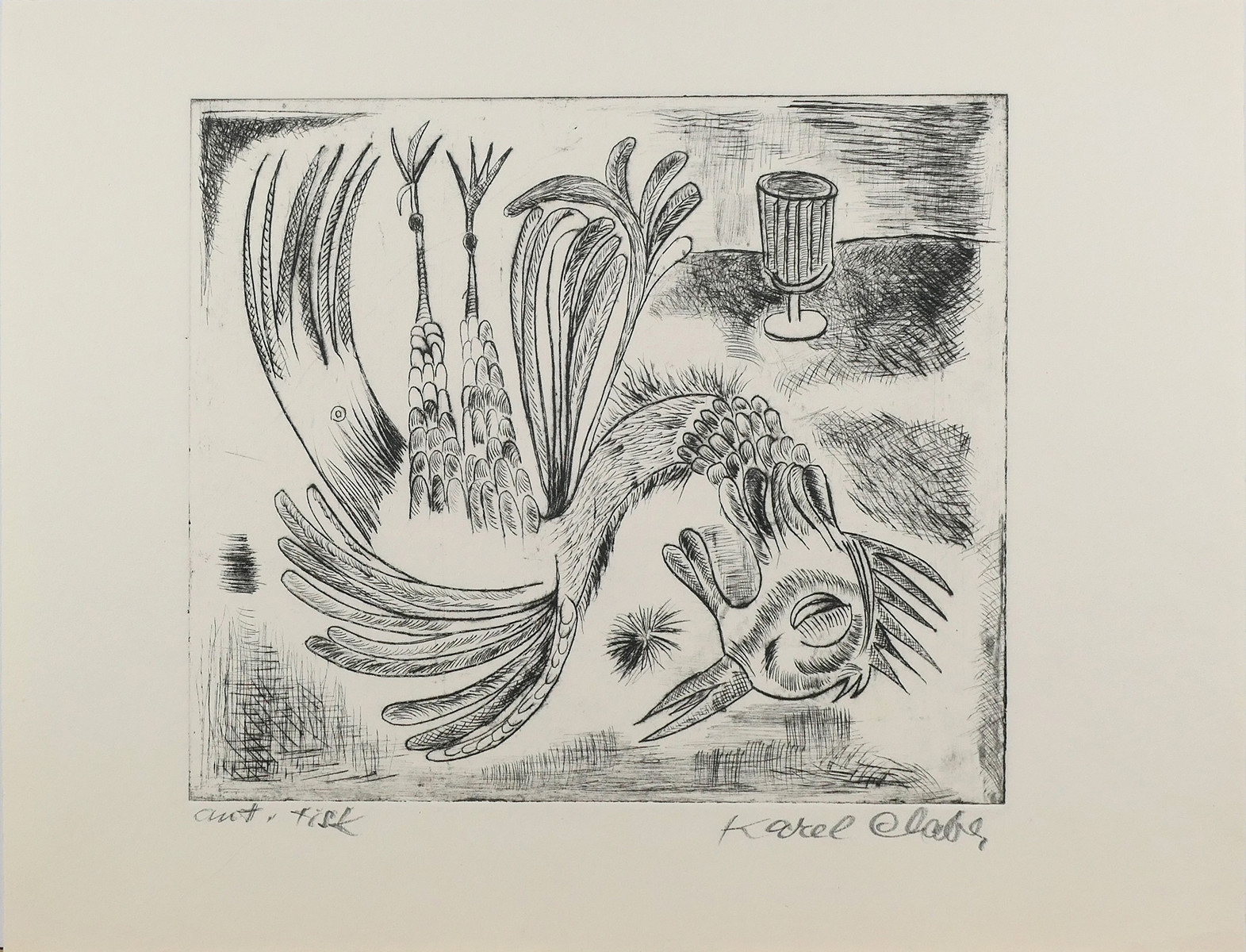Karel Chaba (1925-2009) - Zátiší s bažantem