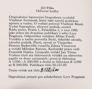 Vladimír Suchánek (1933-) - Jiří Pilka Oslovení hudby