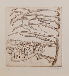Karel Chaba (1925-2009) - Pohled na Prahu