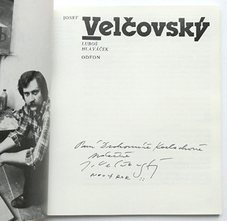 Josef Velčovský (1945-) - Luboš Hlaváček Josef Velčovský, s podpisem