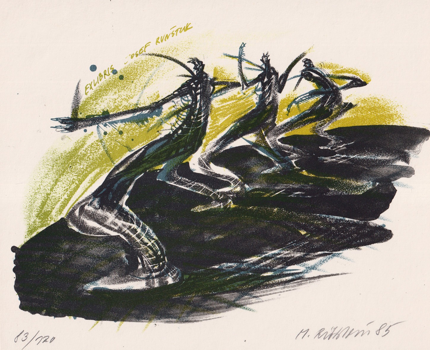 Michael Rittstein (1949) - Exlibris Josef Runštuk