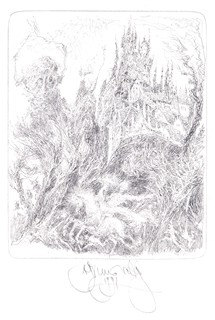 Albín Brunovský (1935 - 1997) -  Rozprávkový príbeh (Ex libris Jos Van Waterschoot)