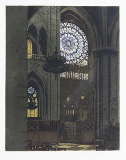 Jan Charles Vondrouš (1884 - 1970) -  Růžicové okno v Notre Dame