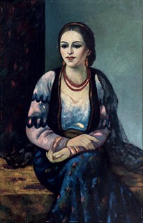 Jaroslav Veris Zamazal (1900 - 1983) -  Sedící Španělka