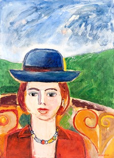Eduard Halberšát (1937 - 2025) -  Žena s kloboudem