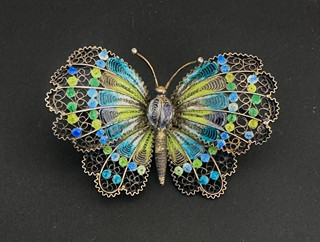 Large Filigree Butterfly in the Art Nouveau Style
