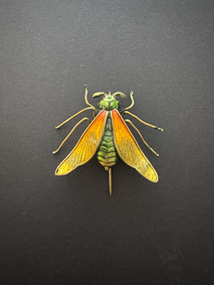 Large Green-and-Yellow Metal Fly