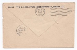 Dopis vyfr. pestrou frankaturou známek