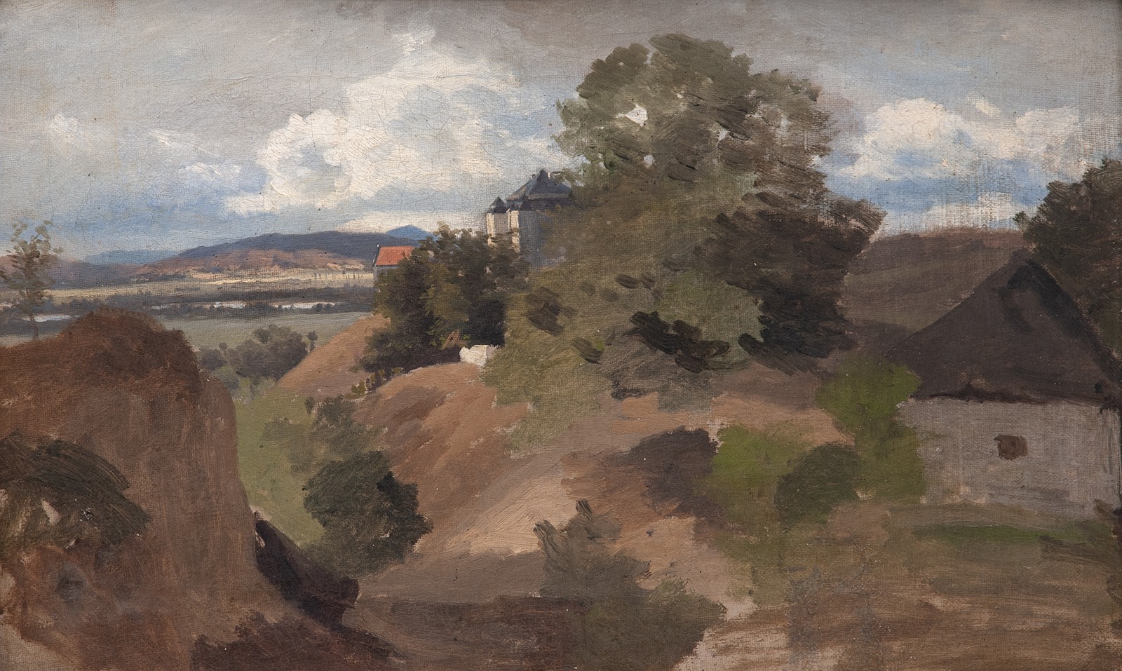 Julius Mařák, připsáno (1832 - 1899) - Krajina s hradem
