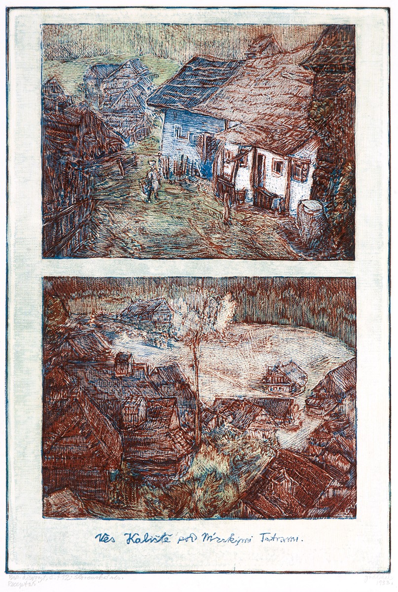 Josef Váchal (1884 - 1969) - Ves Kaliště pod Nízkými Tatrami