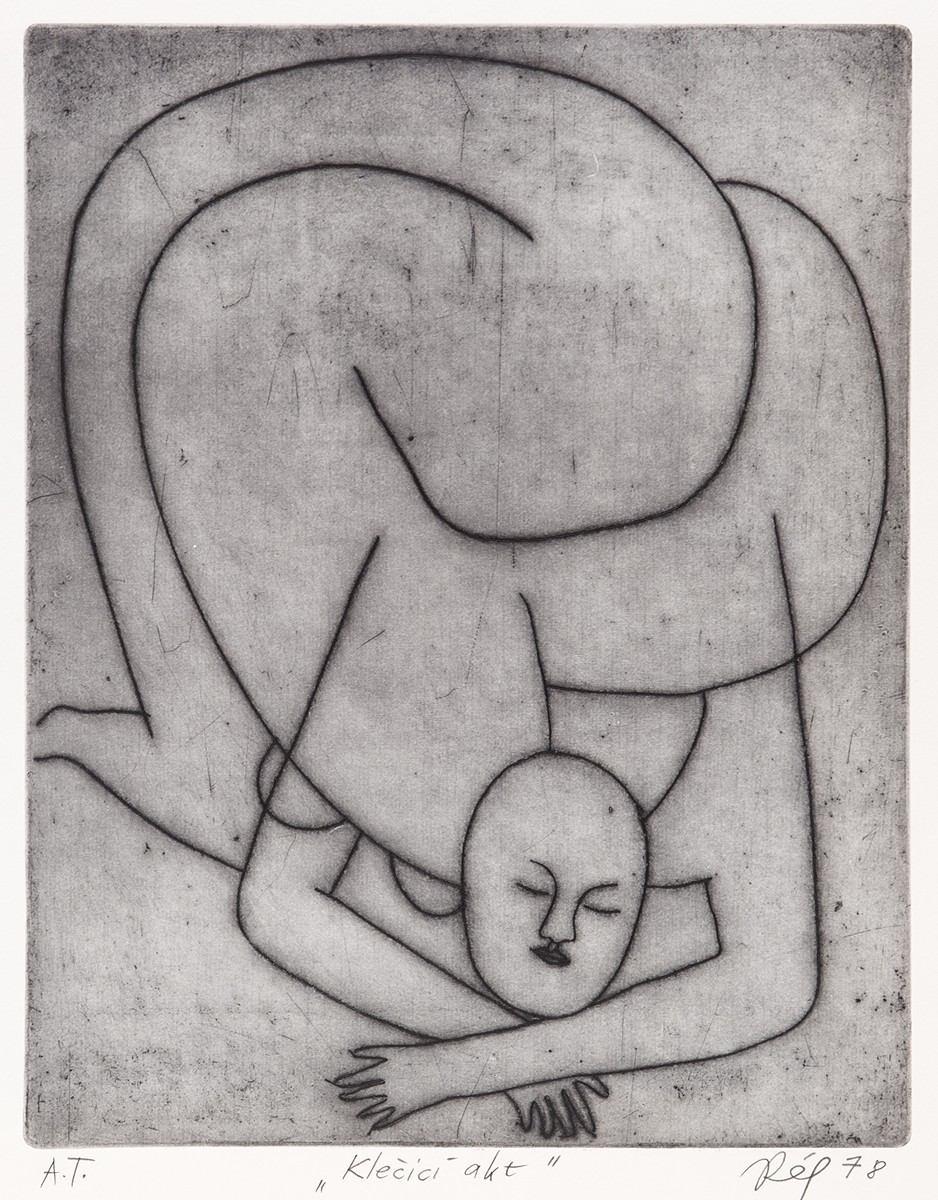 Jaroslav Róna (1957) - Klečící akt