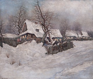 Gustav Porš (1888 - 1955) - Zasněžená chalupa