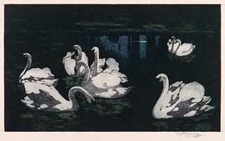 Vojtěch Preissig (1873 - 1944) - Labutě