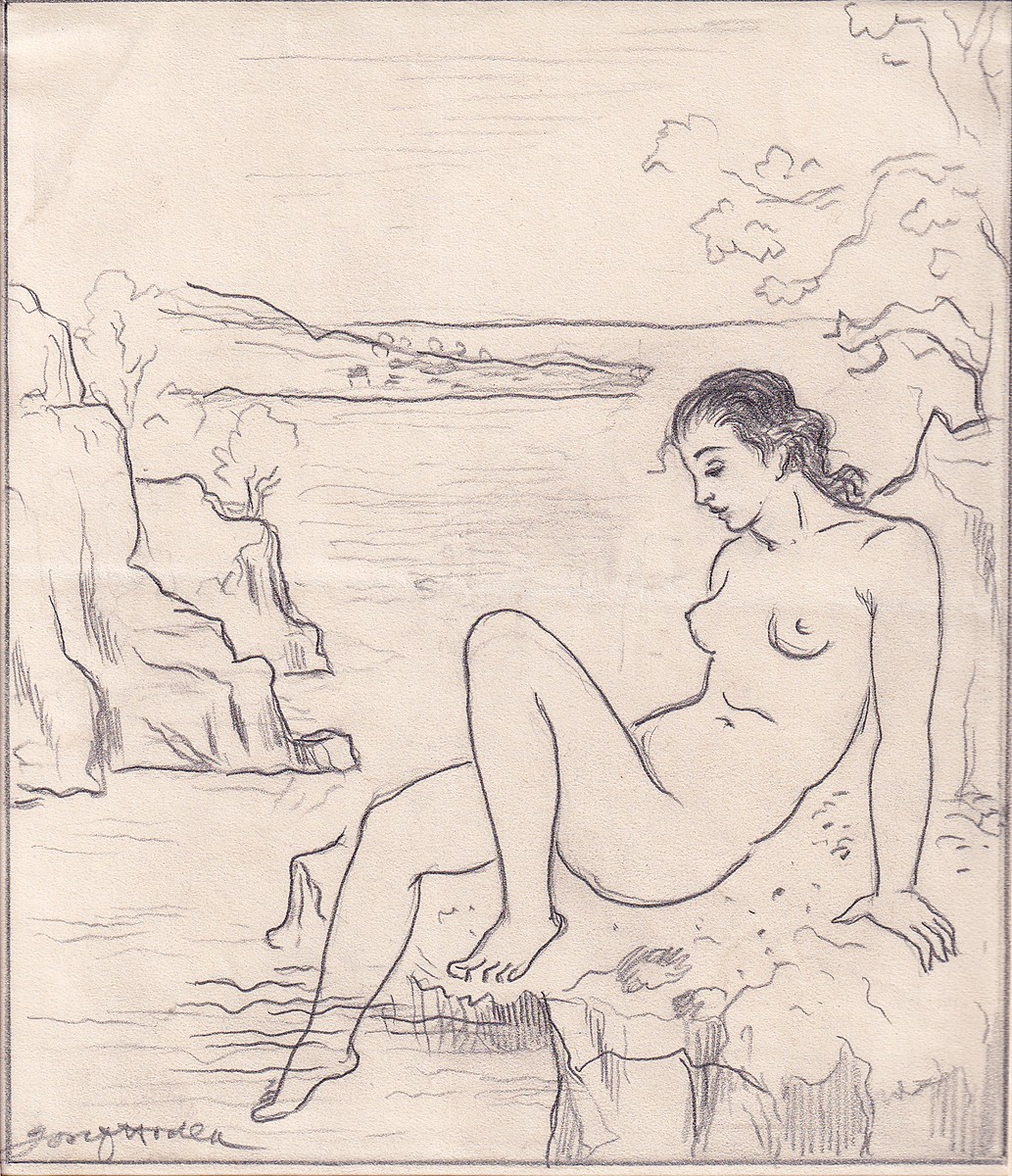 Josef Hodek (1888 - 1973) - Dívka u vody