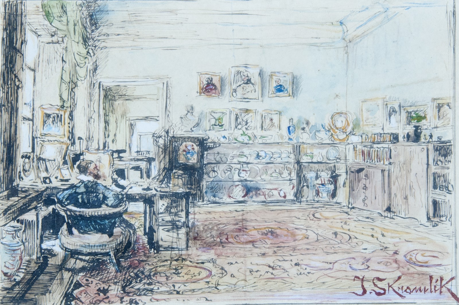 Jan Skramlík (1860 - 1936) - Vlastní ateliér v Praze
