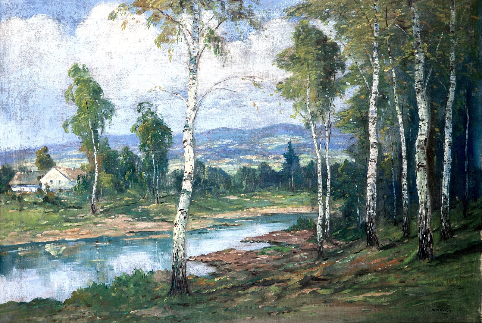 Vladimír Novák (1898 - ?) - Břízy u vody