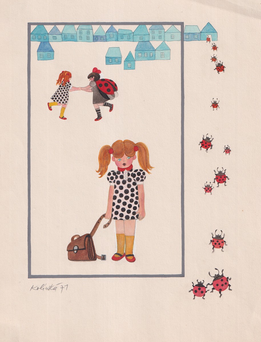 Jitka Kolínská (1930 - 1992) - Holčička s aktovkou