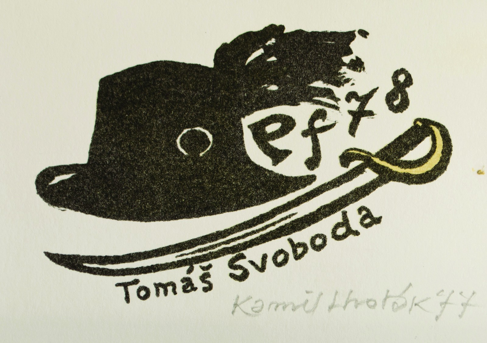 Kamil Lhoták (1912 - 1990) - Klobou s pérem, šavle (PF 1978 Tomáš Svoboda)