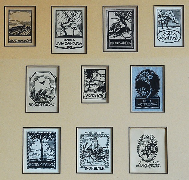 Jaroslav Votruba (1889 - 1971) - Soubor 10 Ex libris