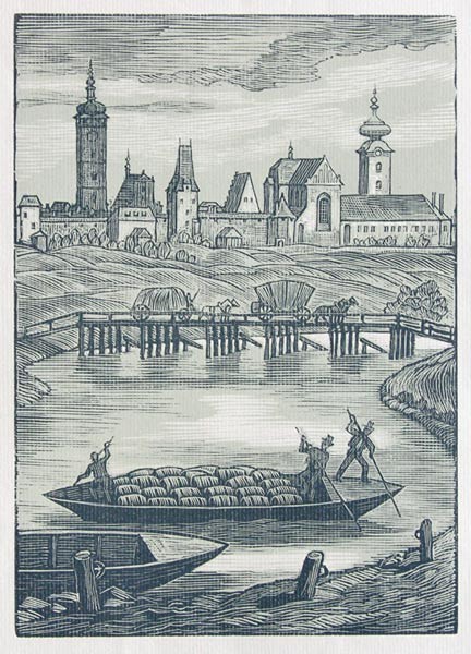 Karel Štěch (1908 - 1982) - Pohled na České Budějovice