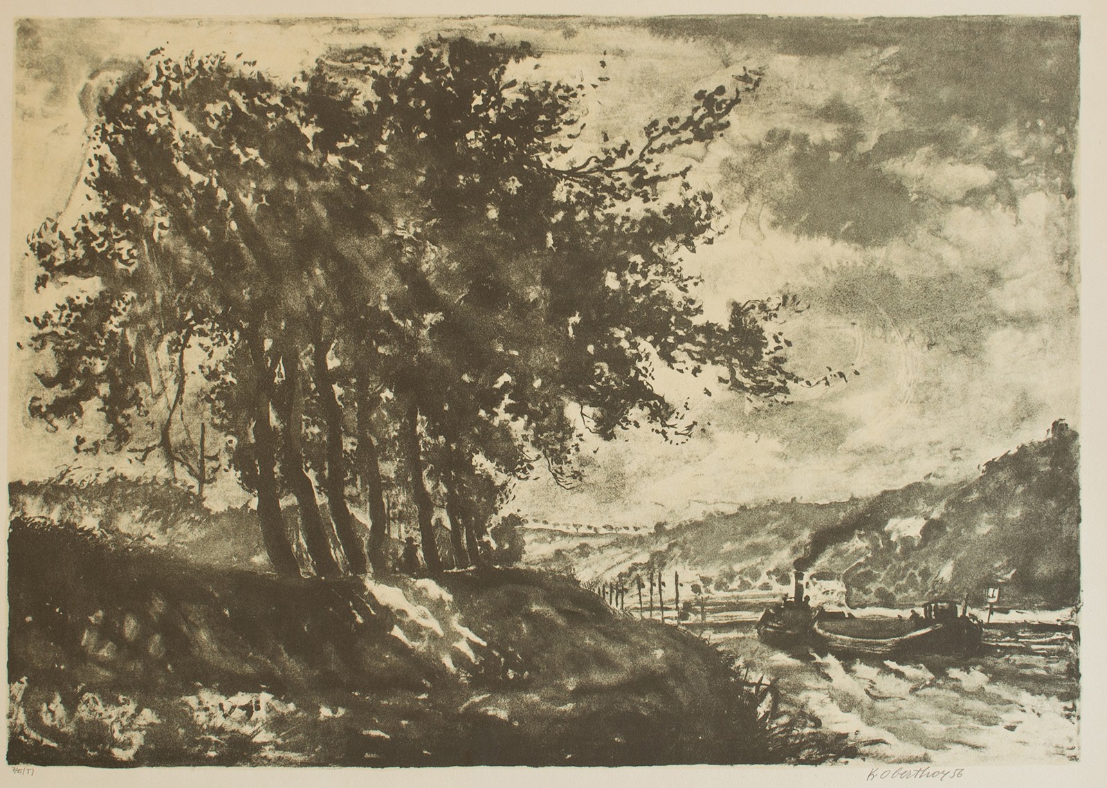 Karel Oberthor (1921 - 1996) - U řeky