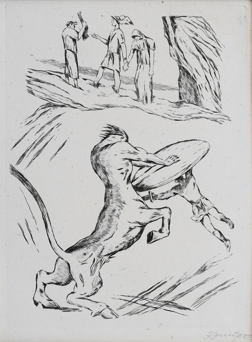 Jan Konůpek (1883 - 1950) - Theseus a Minotaurus