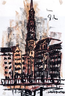 Edmund Nachtigal (1913 - 1980) - Kostel sv, Kateřiny v Hamburku