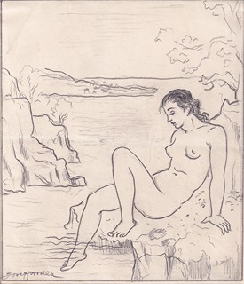 Josef Hodek (1888 - 1973) - Dívka u vody