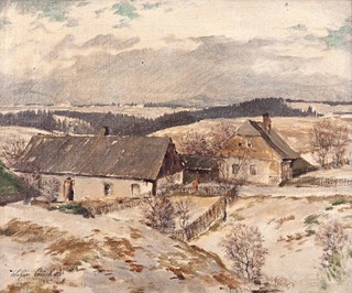 Otakar Průcha (1893 - ?) - Motiv z Eše u Pacova
