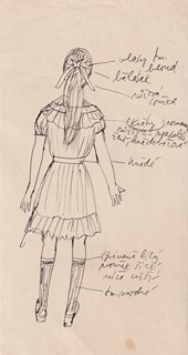 Jitka Kolínská (1930 - 1992) - Studie dívčího oblečení