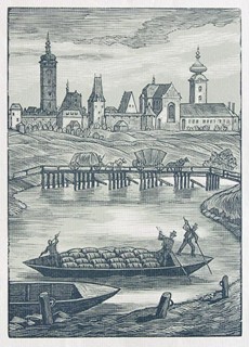Karel Štěch (1908 - 1982) - Pohled na České Budějovice