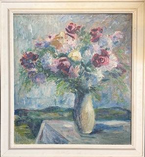 Jiroudek František (1914–1991) - Kytice růží s průhledem do krajiny (1981)