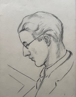 Bílek Alois (1887 -1961) - Portrét muže s brýlemi