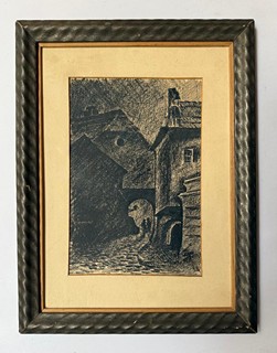 Otakar Mrkvička (1898 - 1957) - Pražské zákoutí (1943)