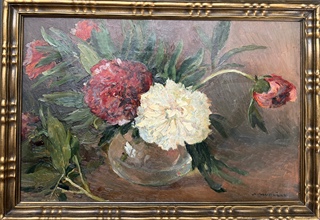 Hudeček Antonín (1872 - 1941) - Pivoňky ve skleněné váze