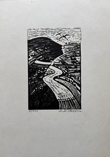 Šechtlová Marie Michaela (1952) - Krajina s řekou a ptáky