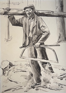 Jan Rambousek (1895 - 1976) - Lužické hory – silák Marek
