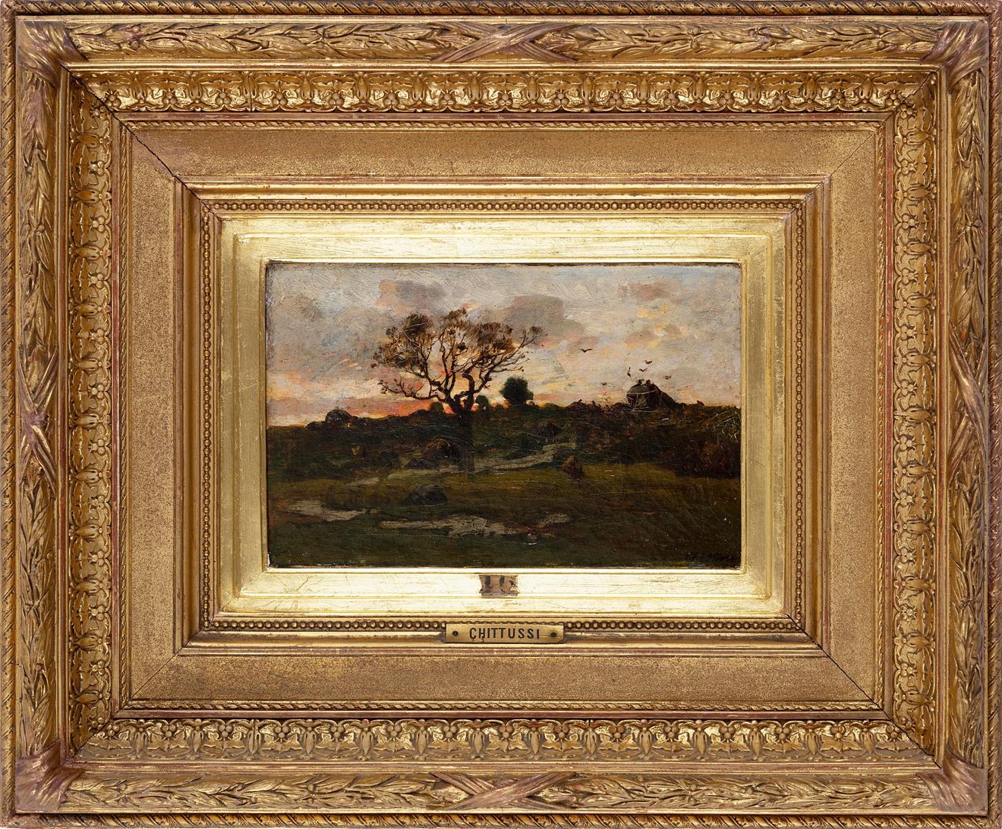 French landscape at sunset