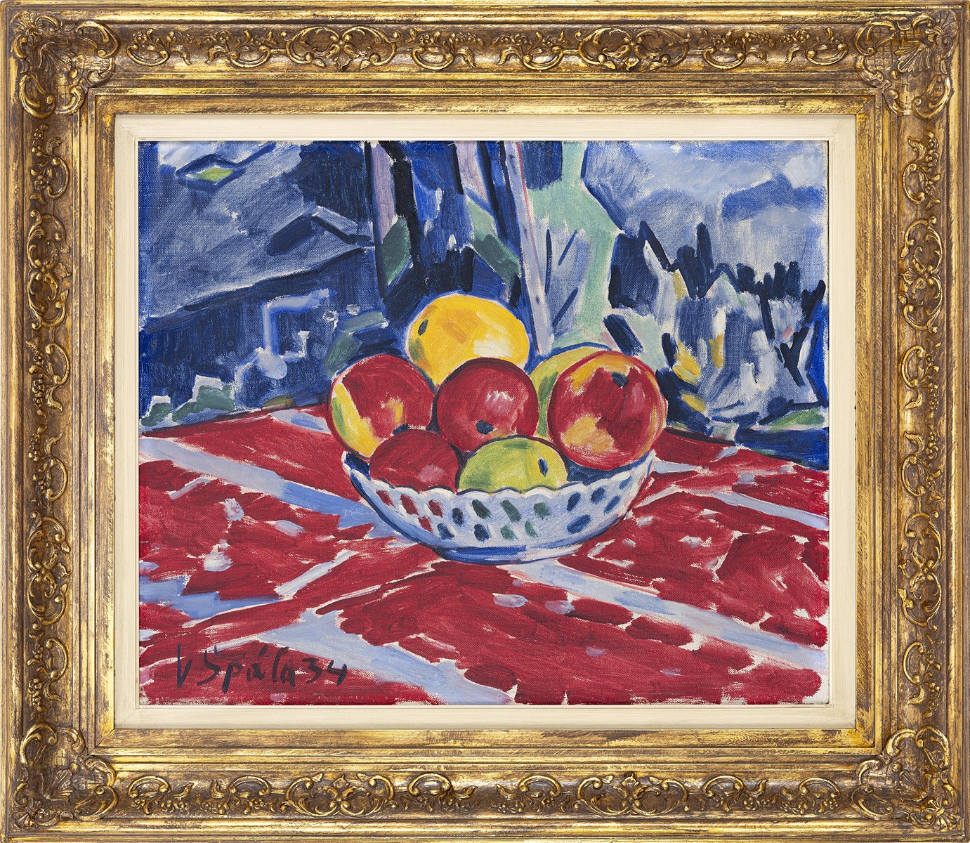 Still life with apples