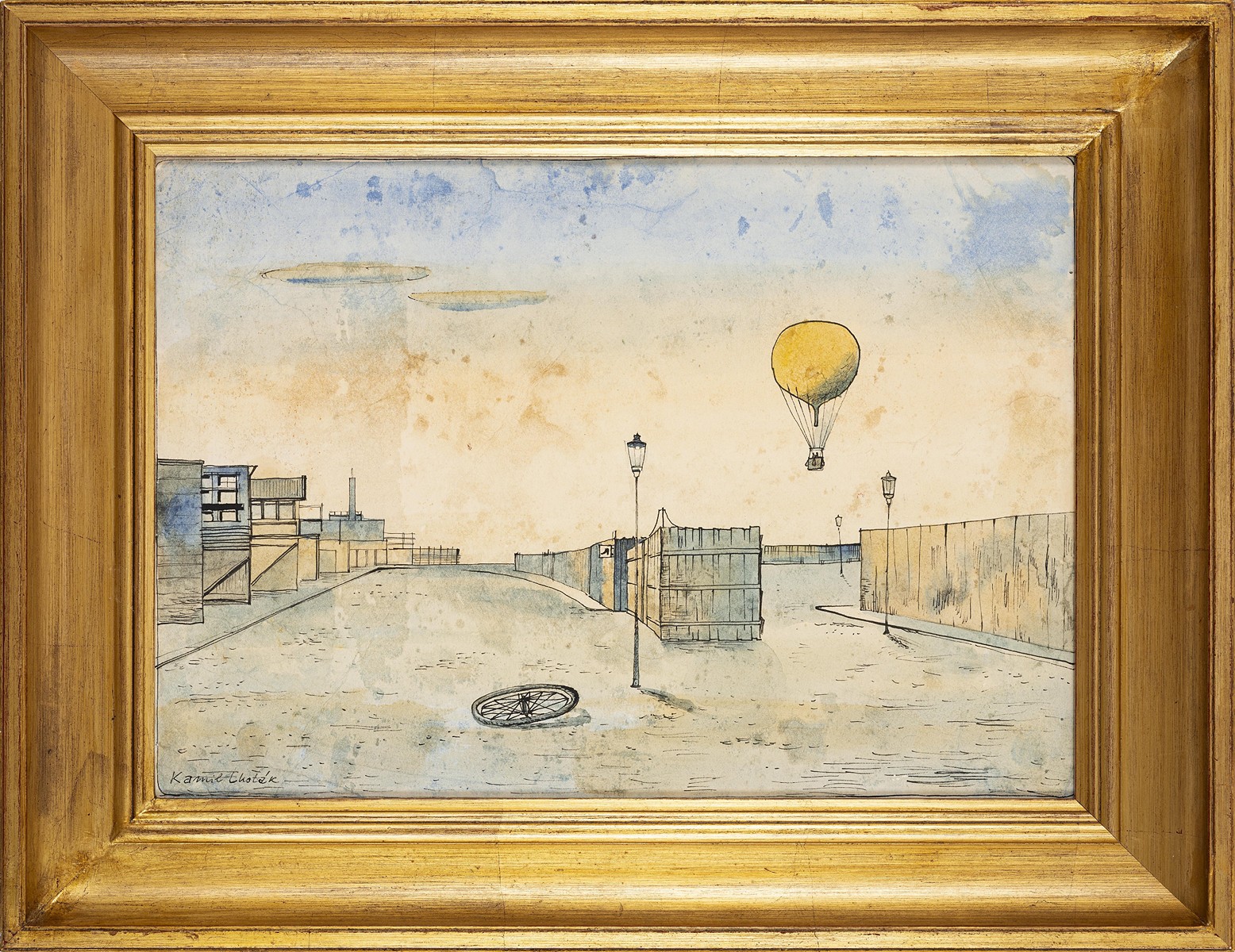 Balloon over the suburbs