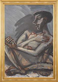 Sitting nude